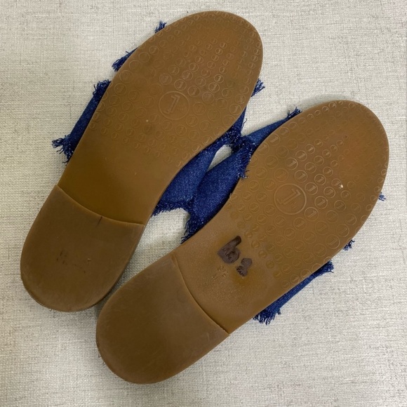 Jon Josef Blue Denim Jeans Flats Sandals - Picture 3 of 3